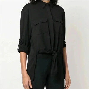NWT Lauren Ralph Lauren Garribia Tie-front Shirt